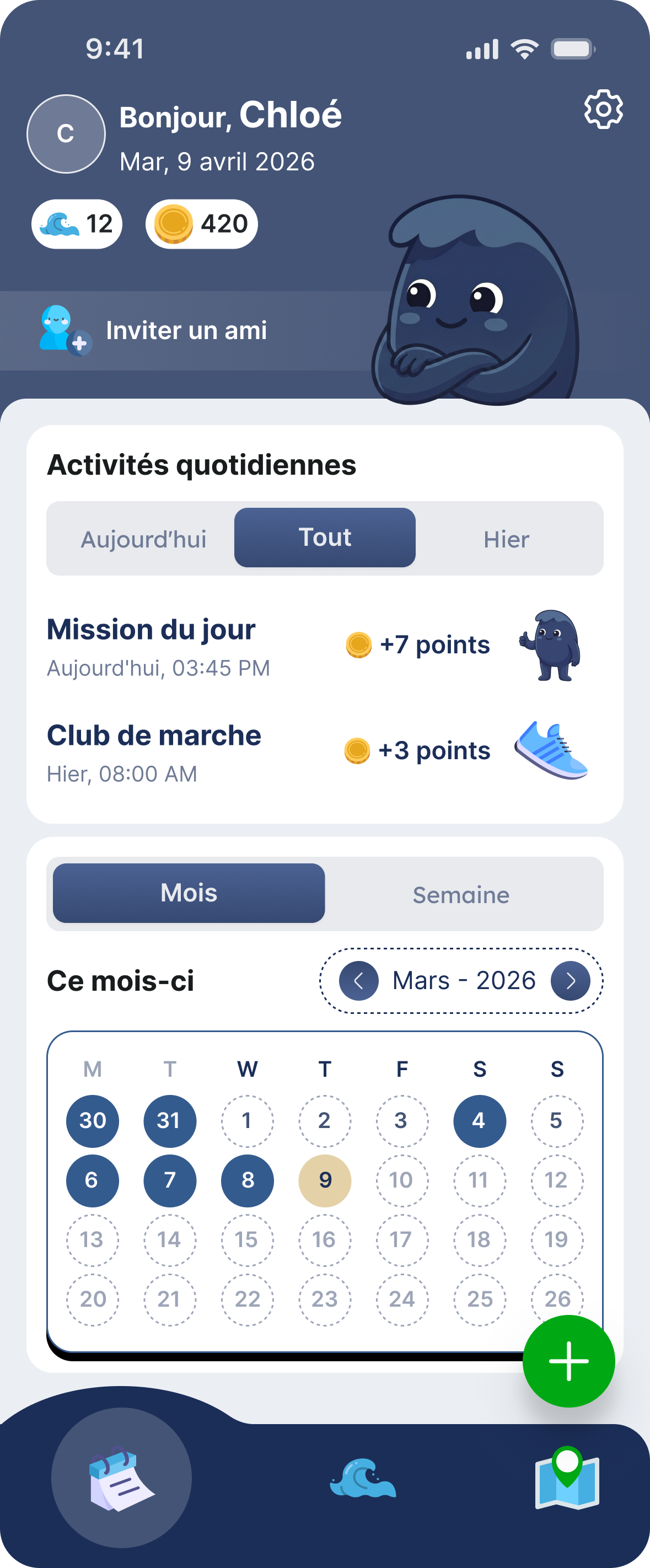 Agenda des activités dans Kapp